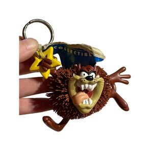 Looney Tunes TASMANIAN DEVIL TAZ Koosh Ball Key Chain 1996 Vintage